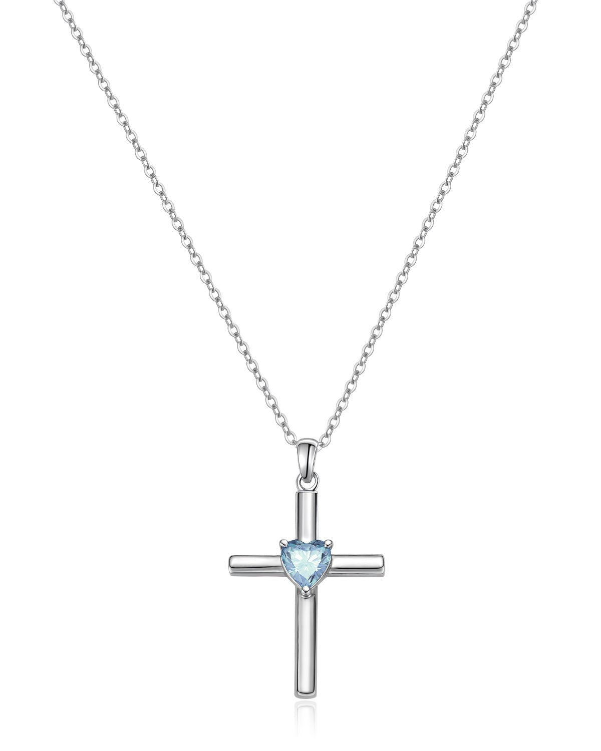 birthstone cross necklace