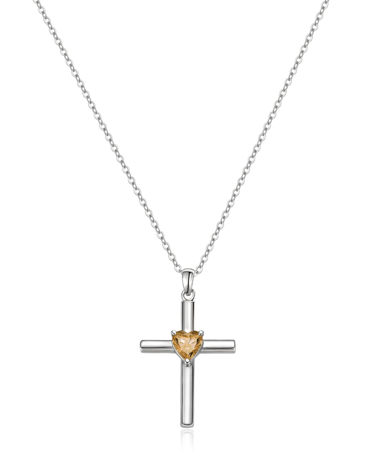 birthstone cross necklace