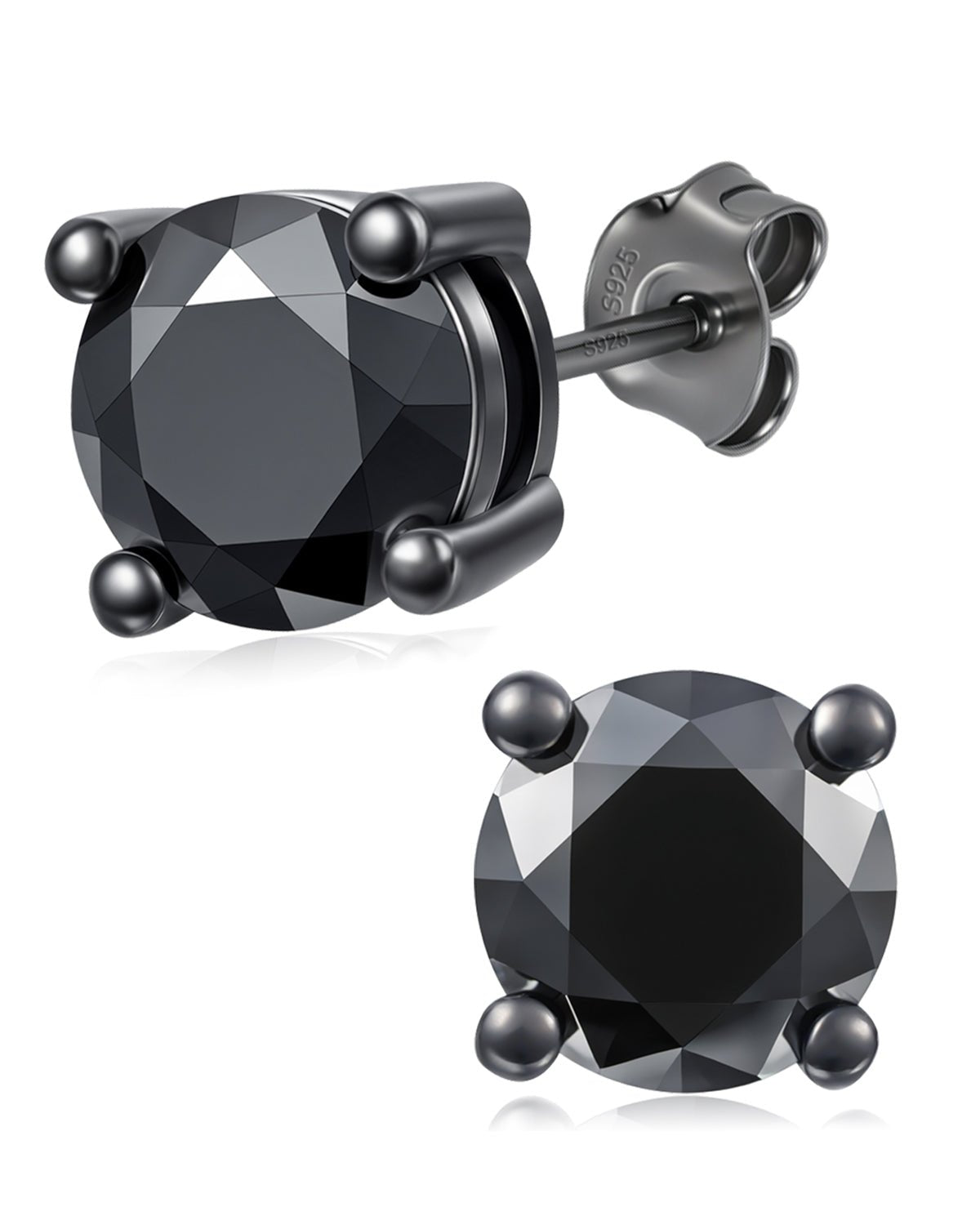 black moissanite earrings