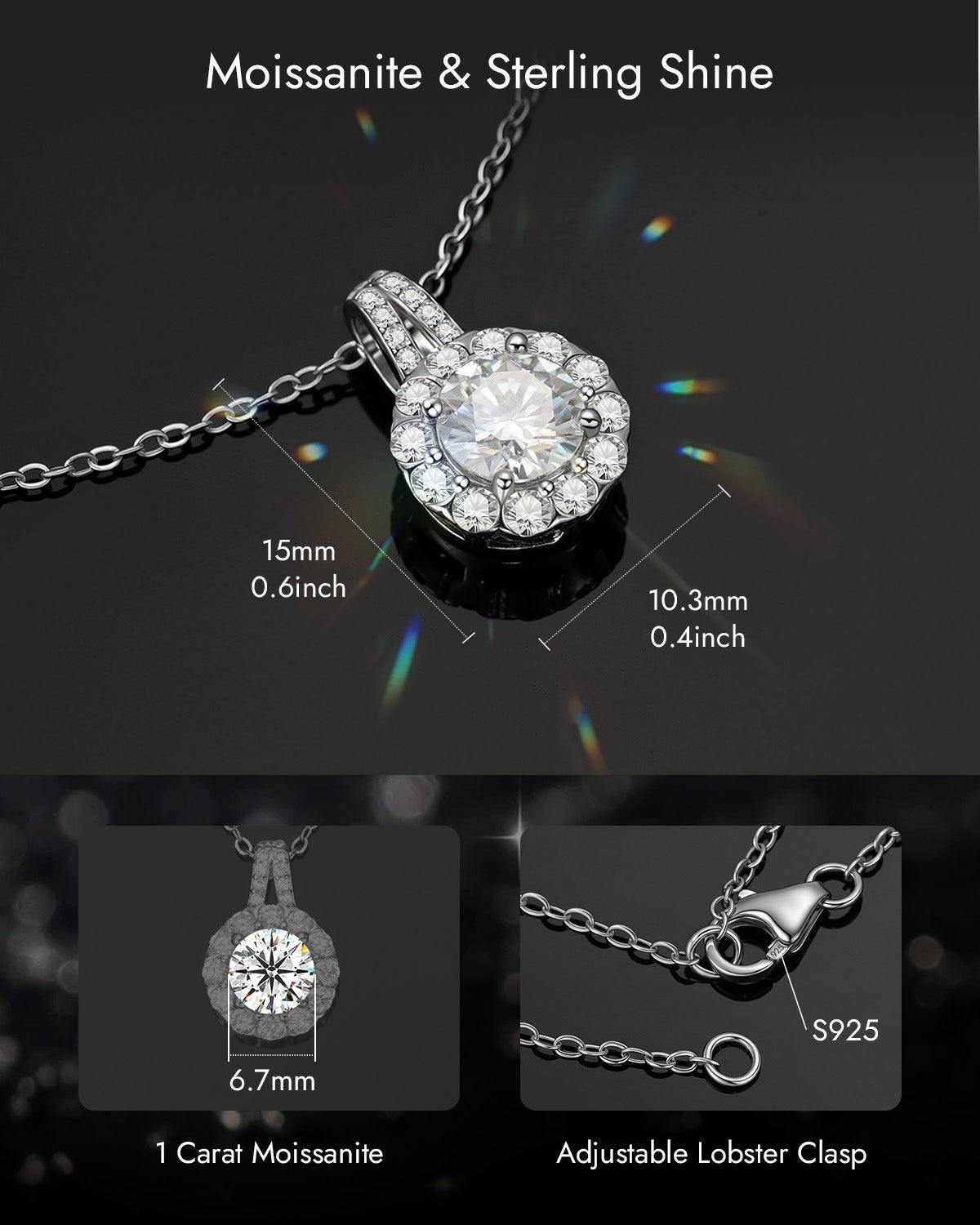 moissanite pendant