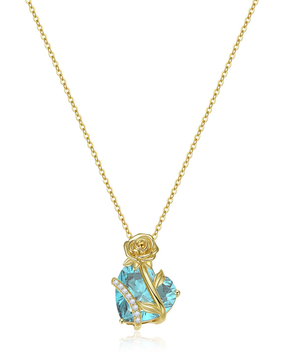 gold necklace with birthstone