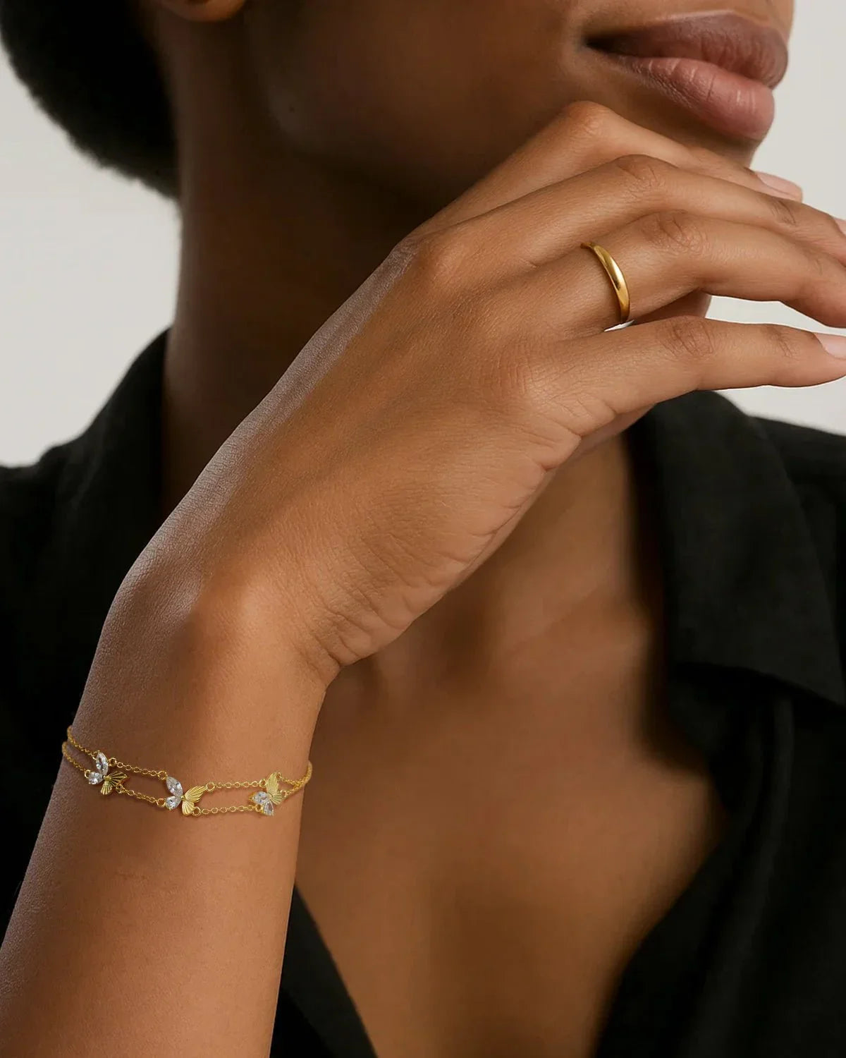 gold butterfly bracelet