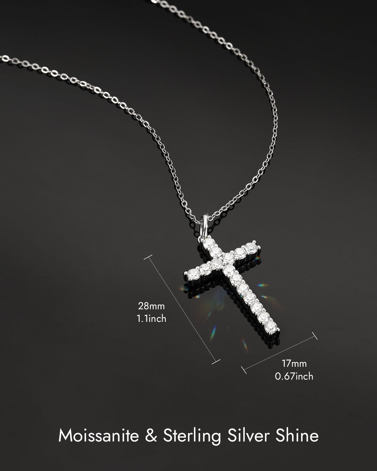 moissanite cross necklace