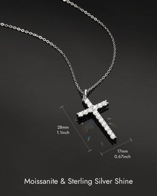 moissanite cross necklace