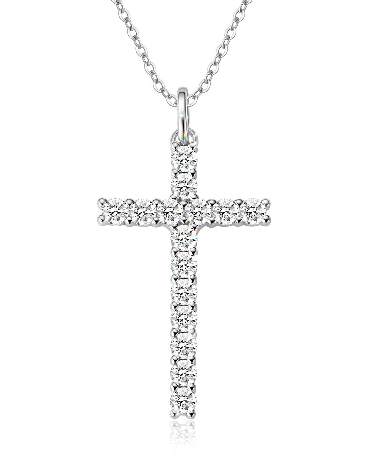moissanite cross necklace