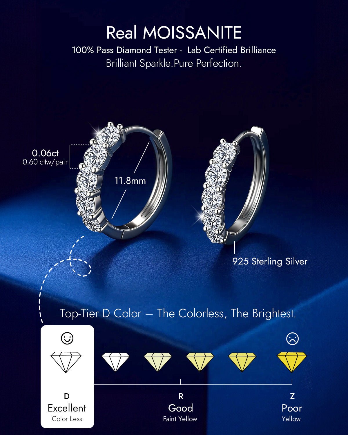 diamond alternative earrings