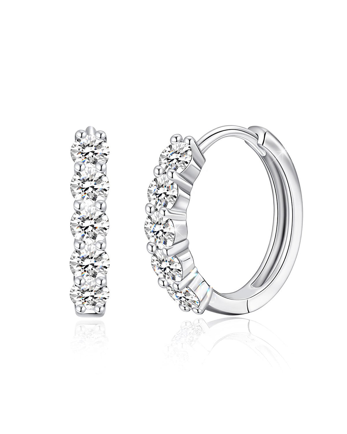 moissanite hoop earrings