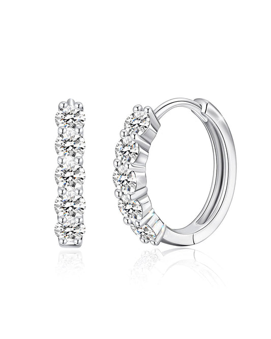 moissanite hoop earrings