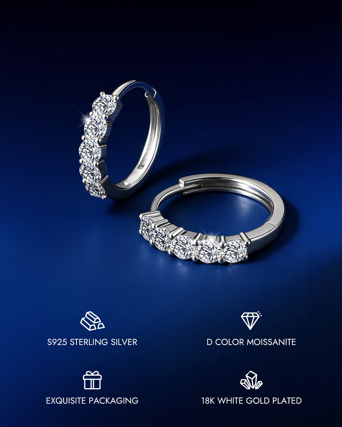 diamond alternative earrings