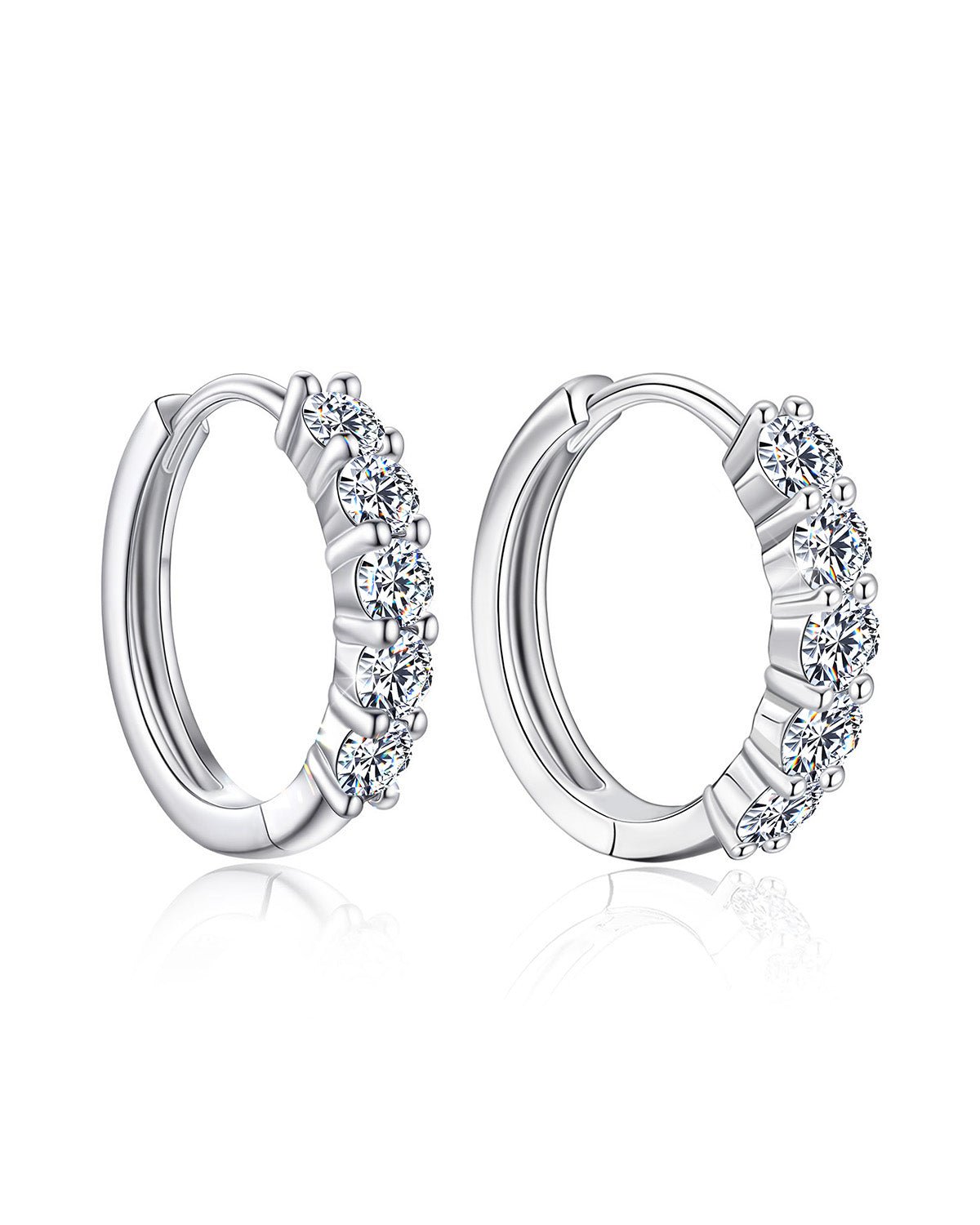 moissanite huggie earrings