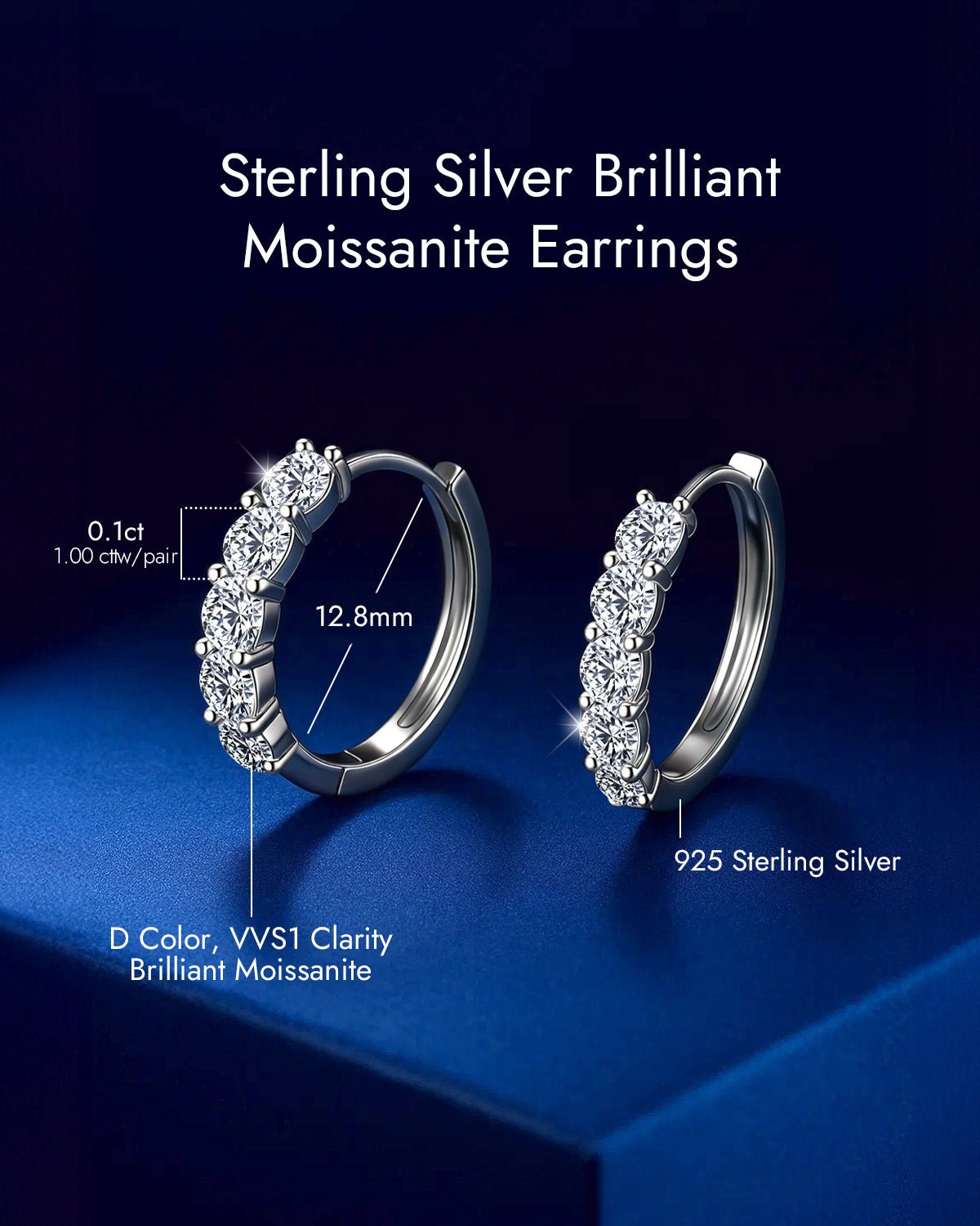 moissanite earrings for women