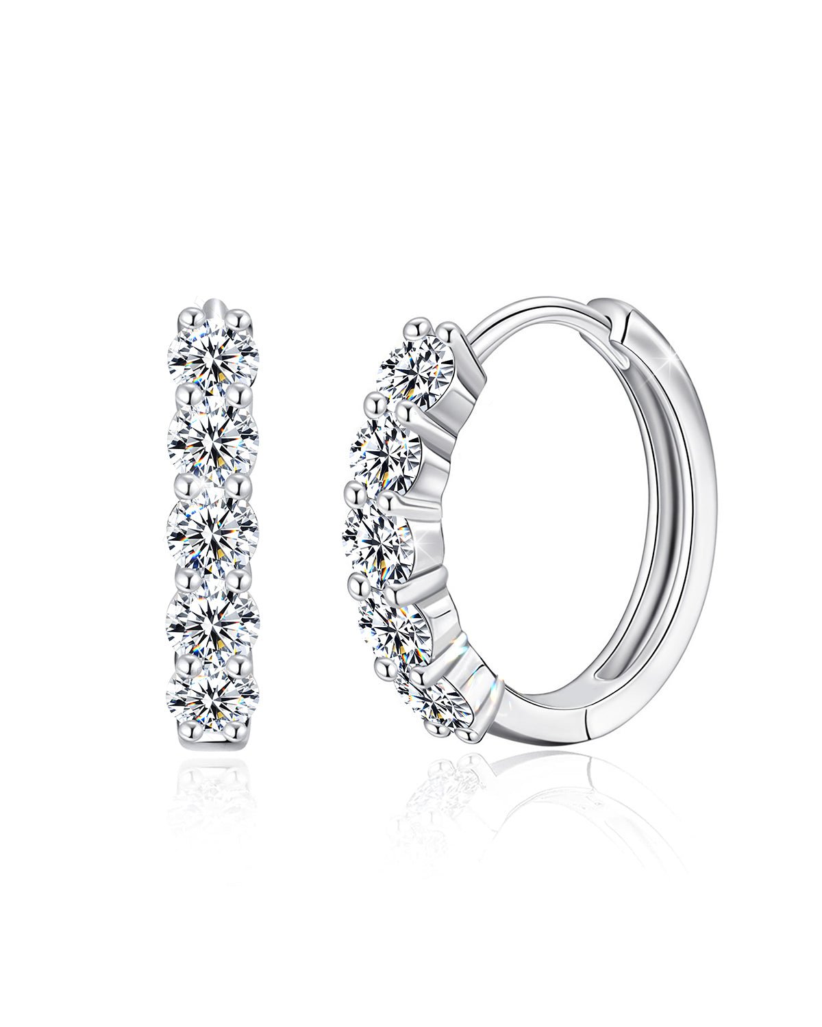 moissanite hoop earrings