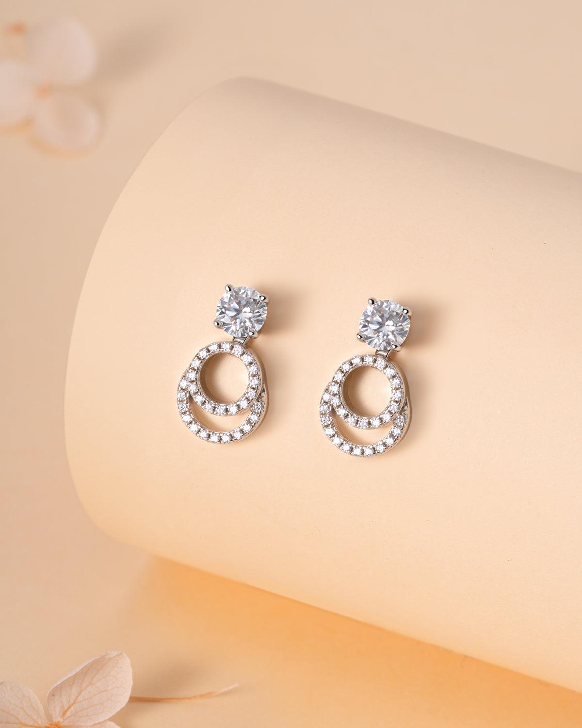 Molenia Moissanite Jacket Earrings Drop - Molenia Jewelry