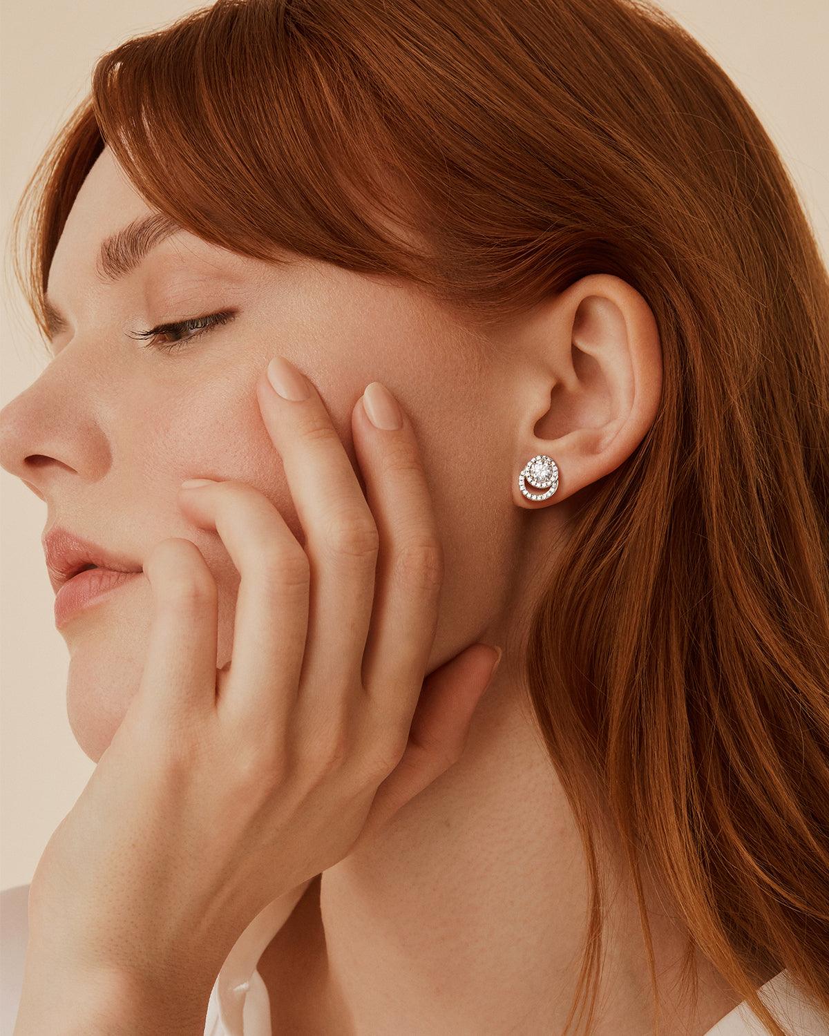 Molenia Moissanite Jacket Earrings Drop - Molenia Jewelry