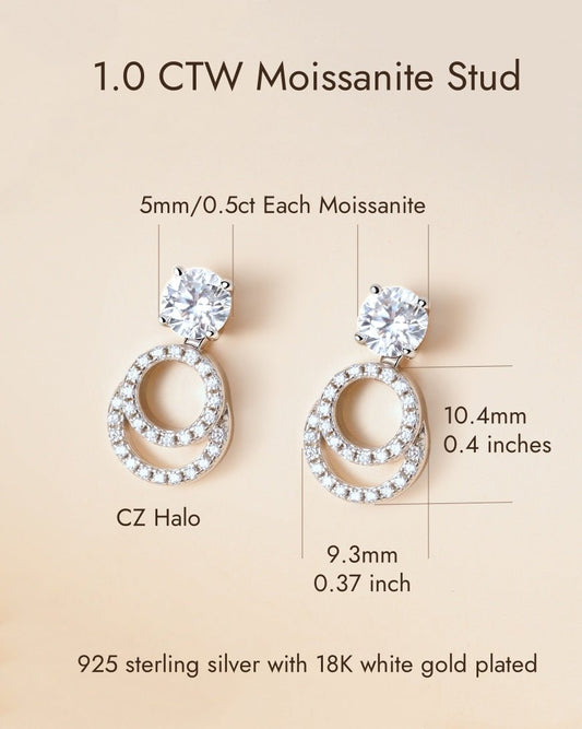 moissanite earrings