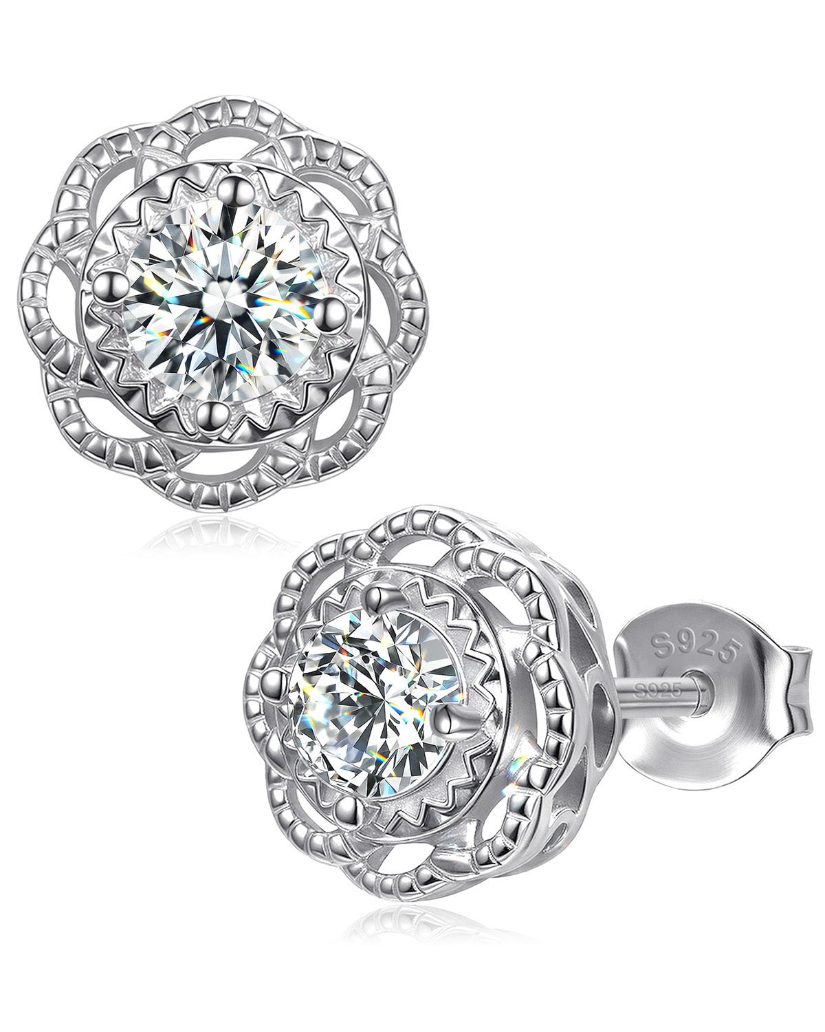 moissanite stud earrings
