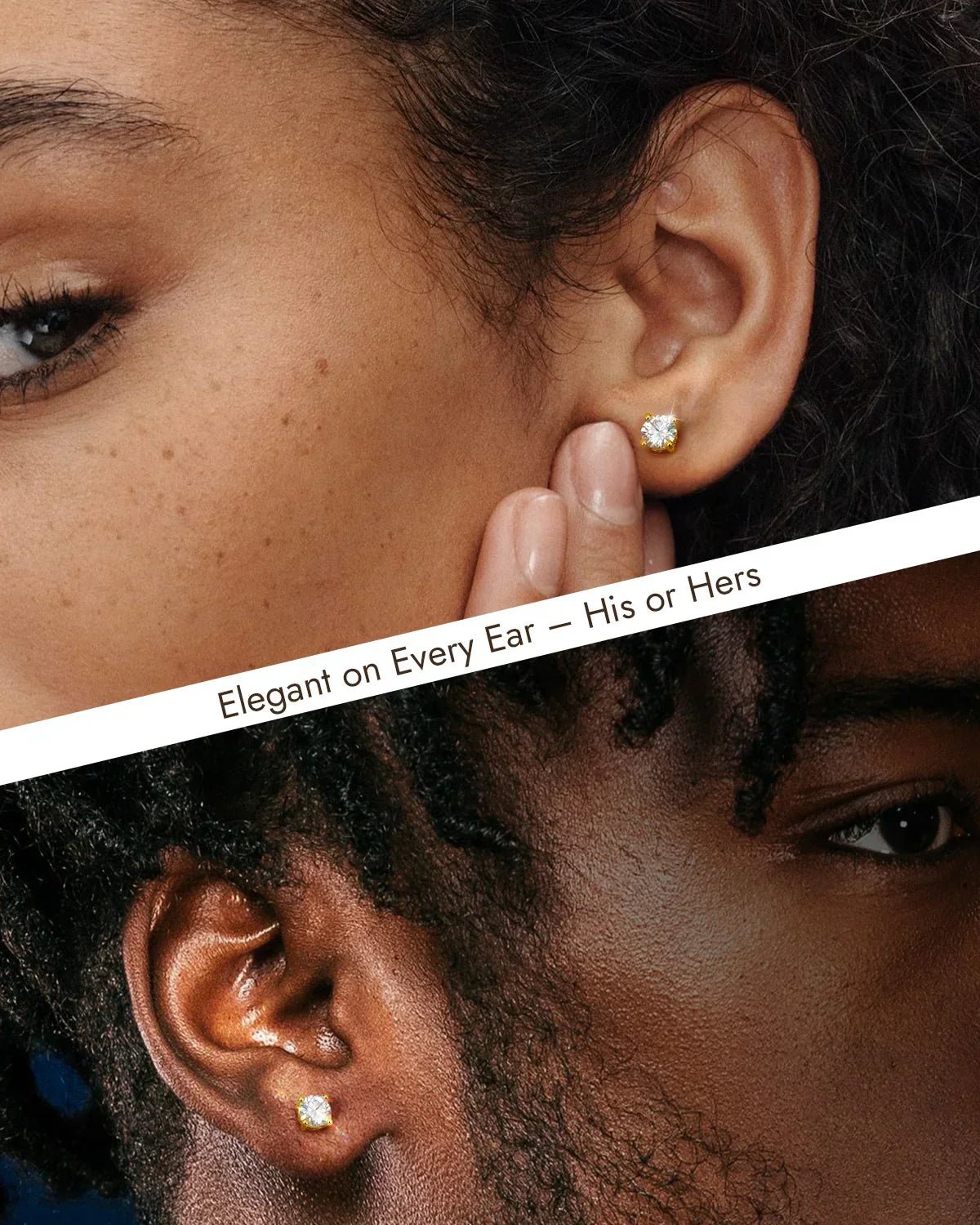 moissanite earrings mens​