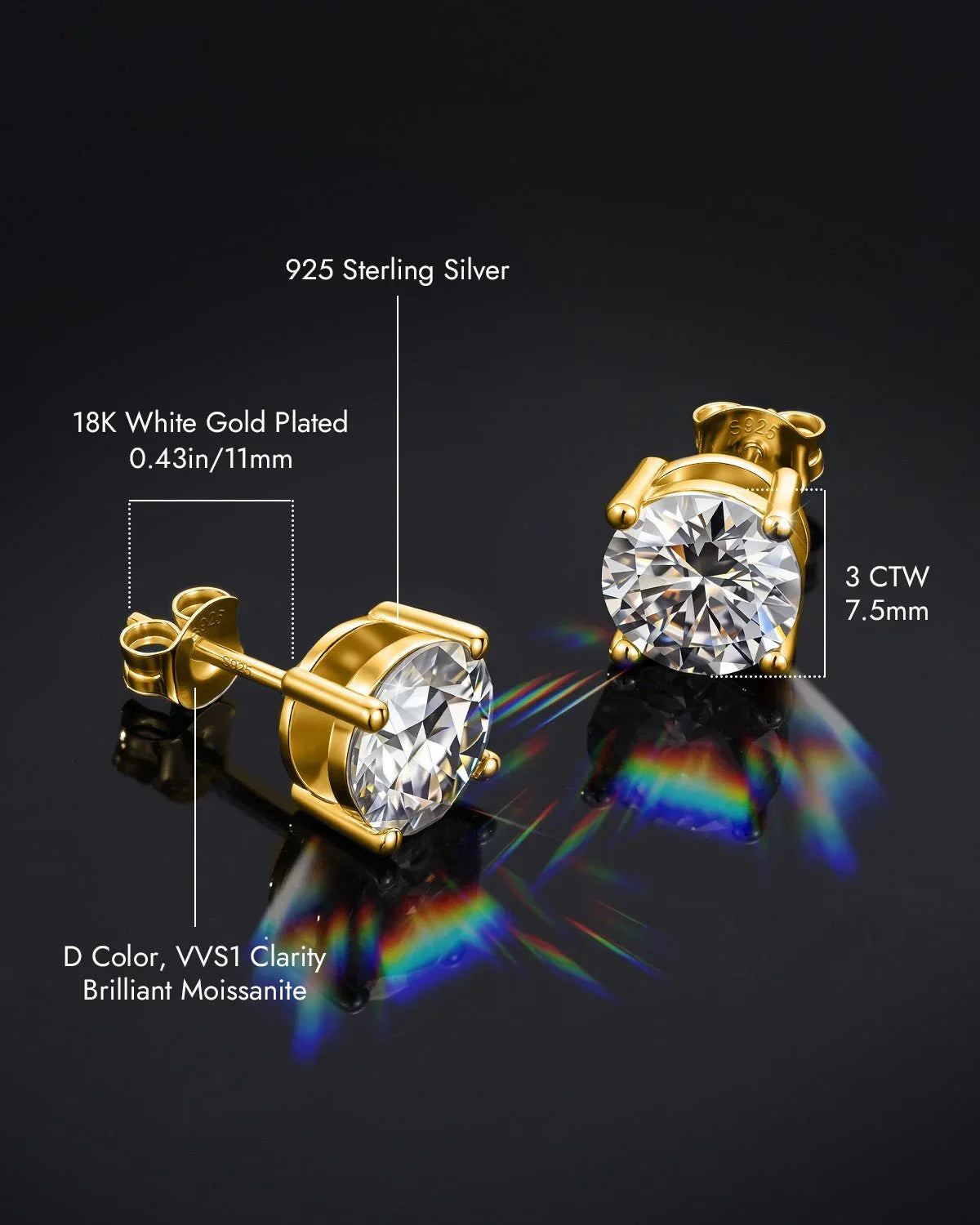 moissanite diamond earrings