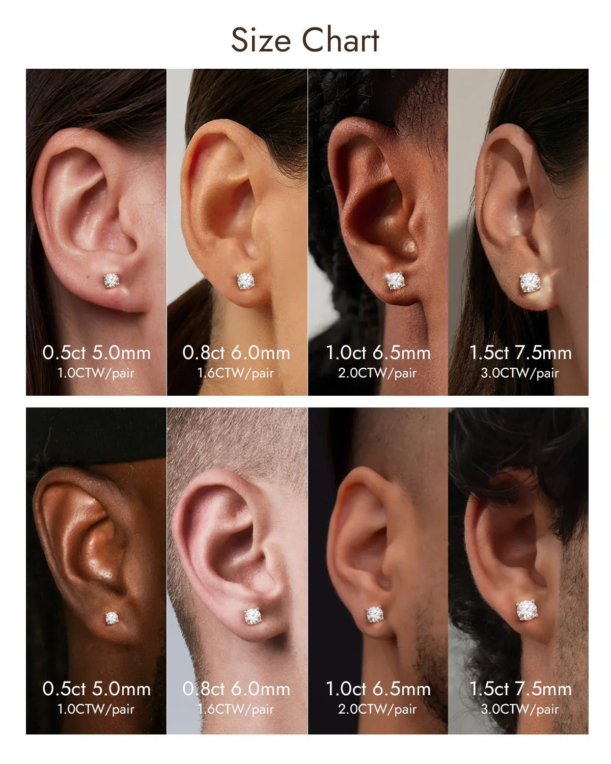 moissanite stud earrings