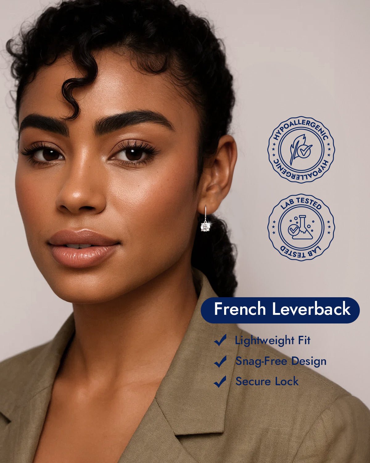 diamond alternative earrings