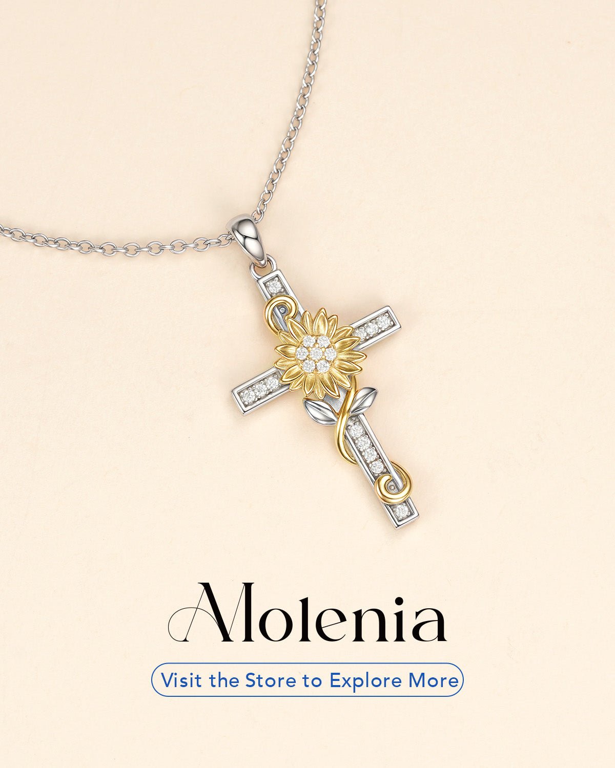 sunflower cross jewelry for women