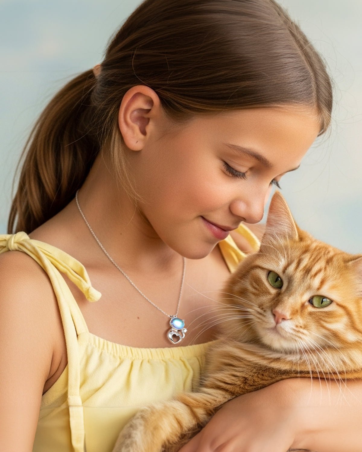 cute cat necklace for her