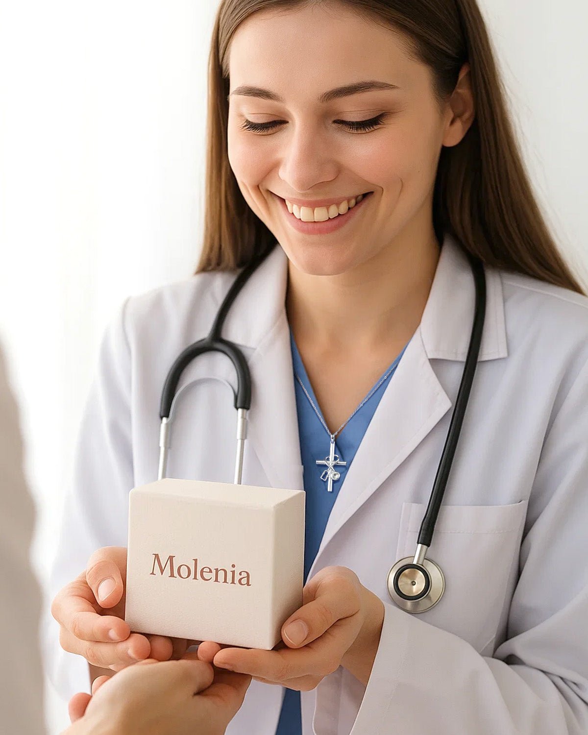 medical faith cross necklace jewelry for healthcare workers