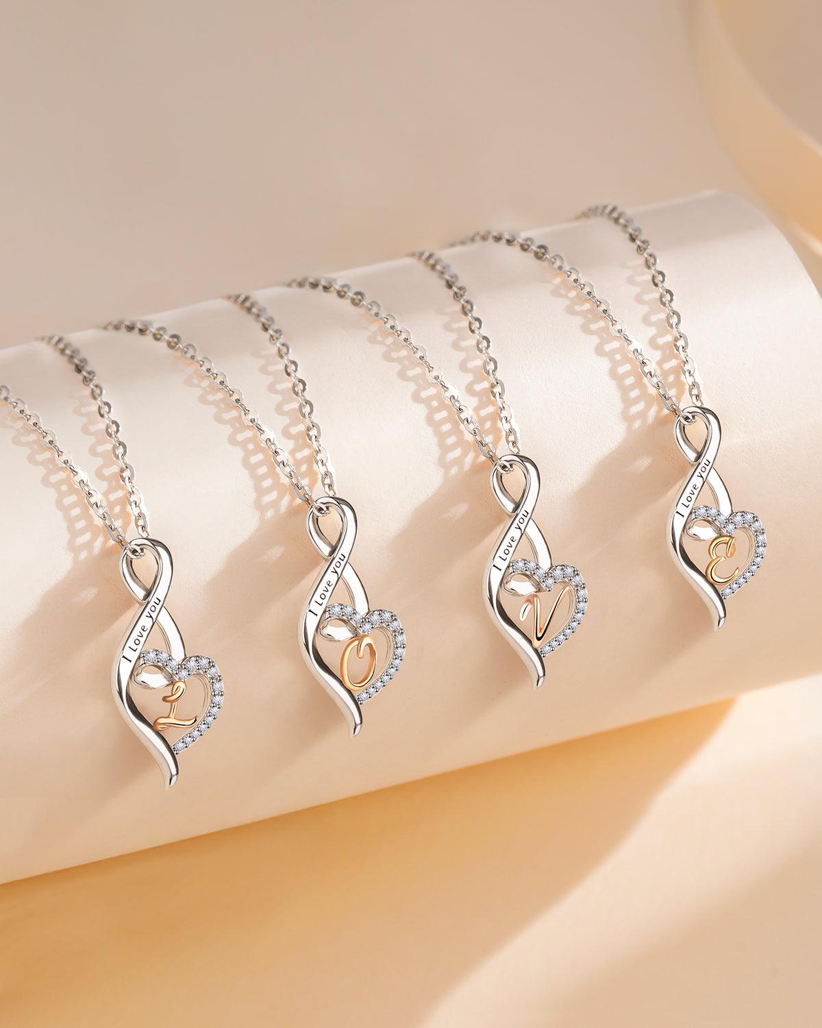 gold initial necklace