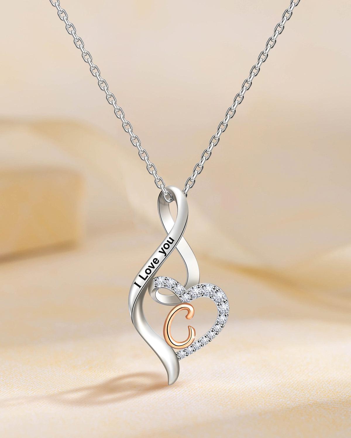 personalized initial necklace