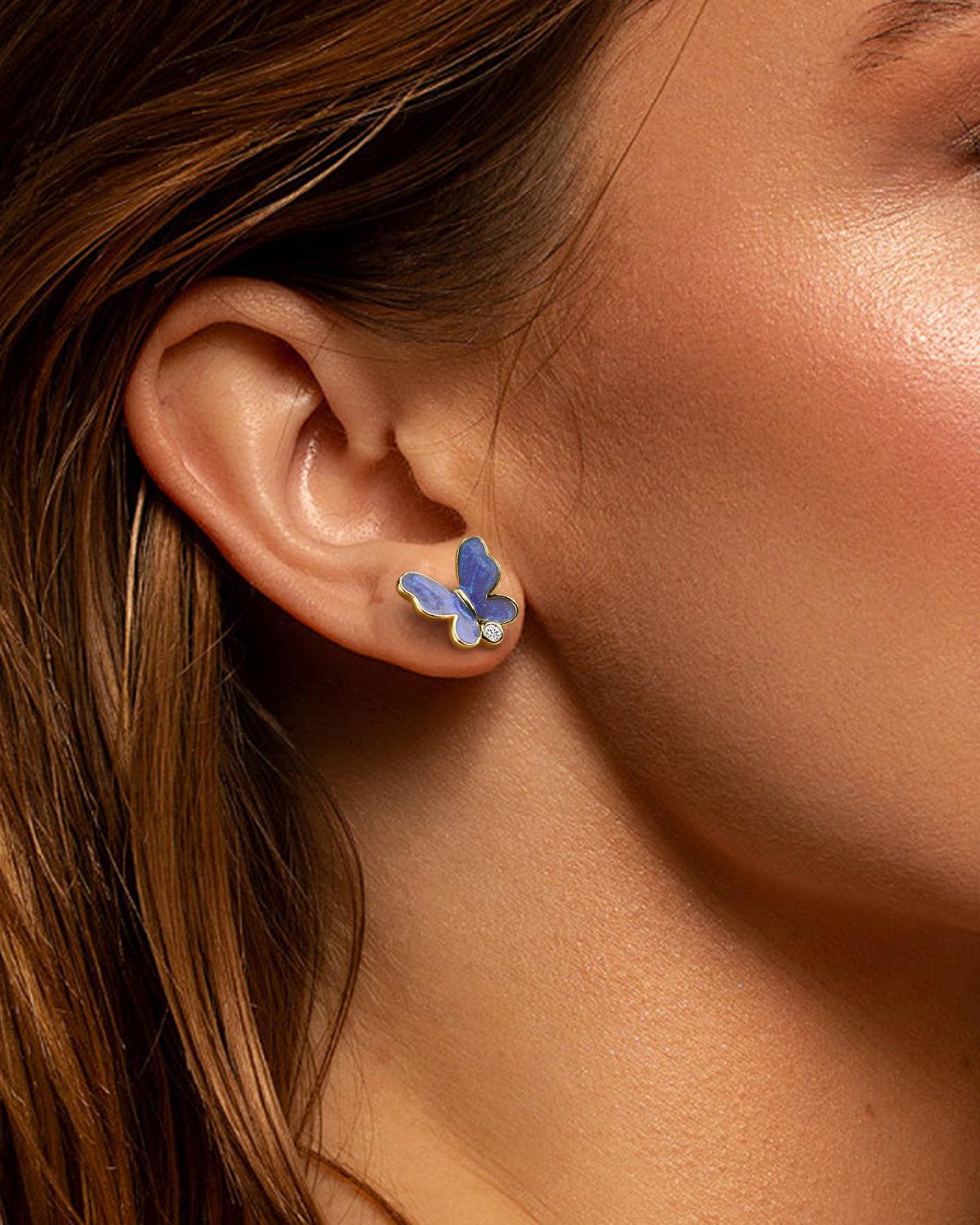 butterfly stud earrings