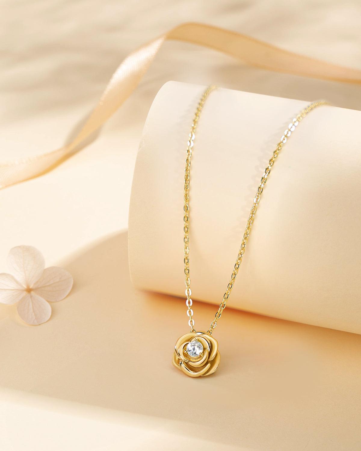 rose gold necklace for women