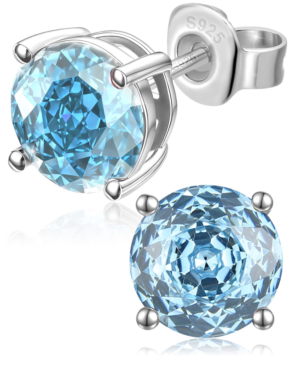 925 silver birthstone earrings