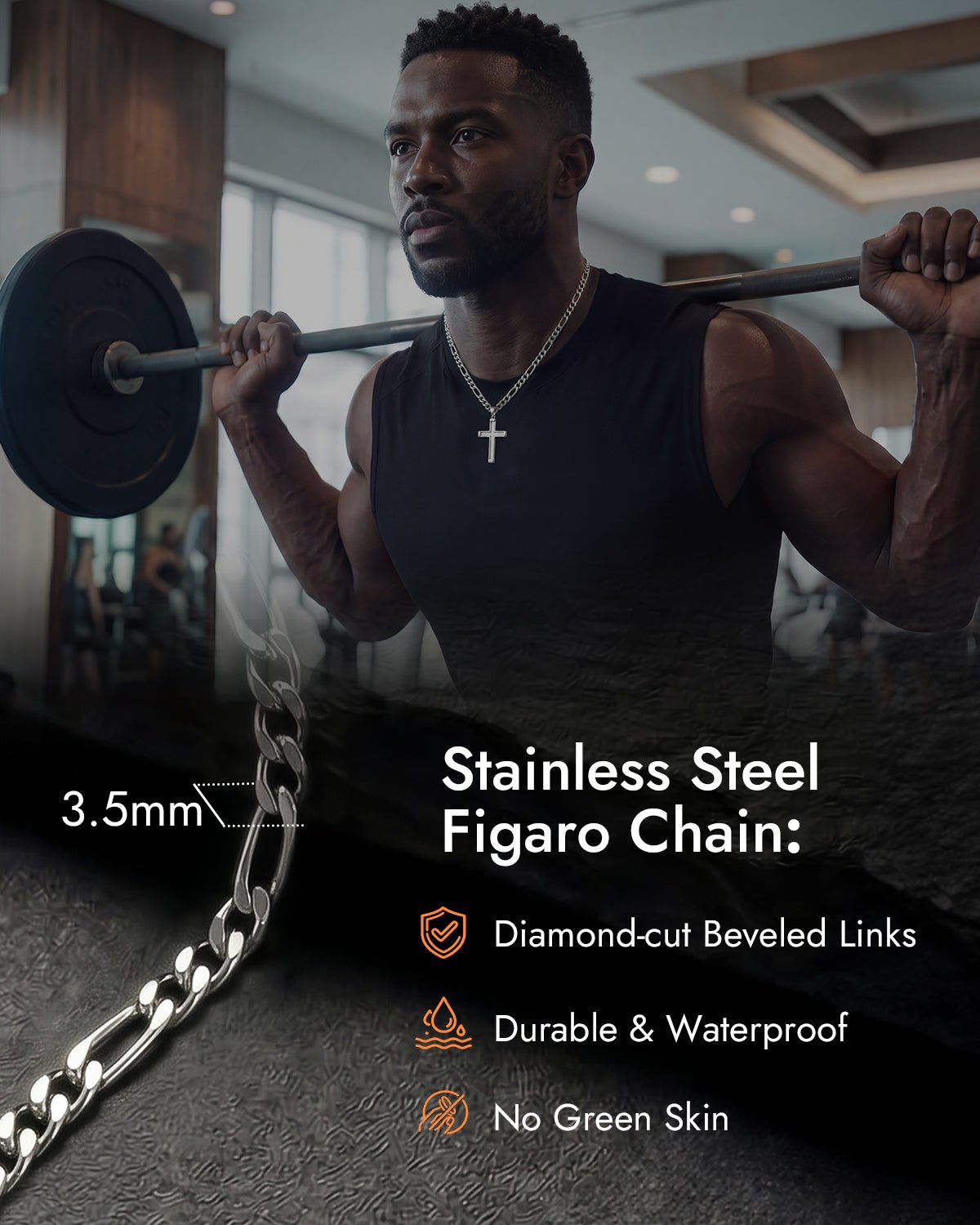 mens cross necklace