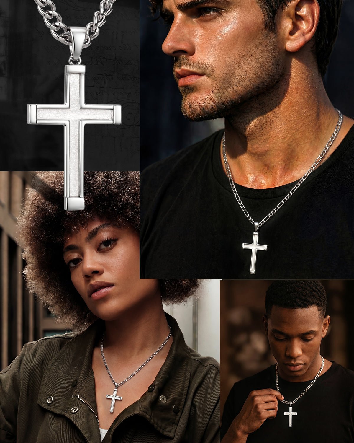 mens cross necklaceâ€?