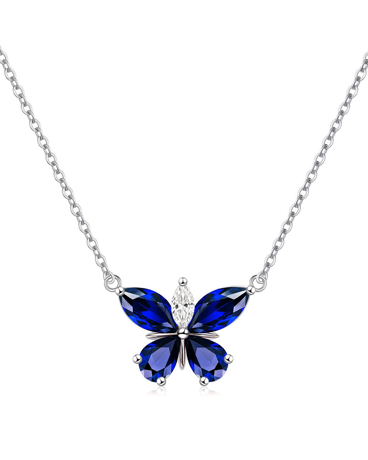blue butterfly necklace