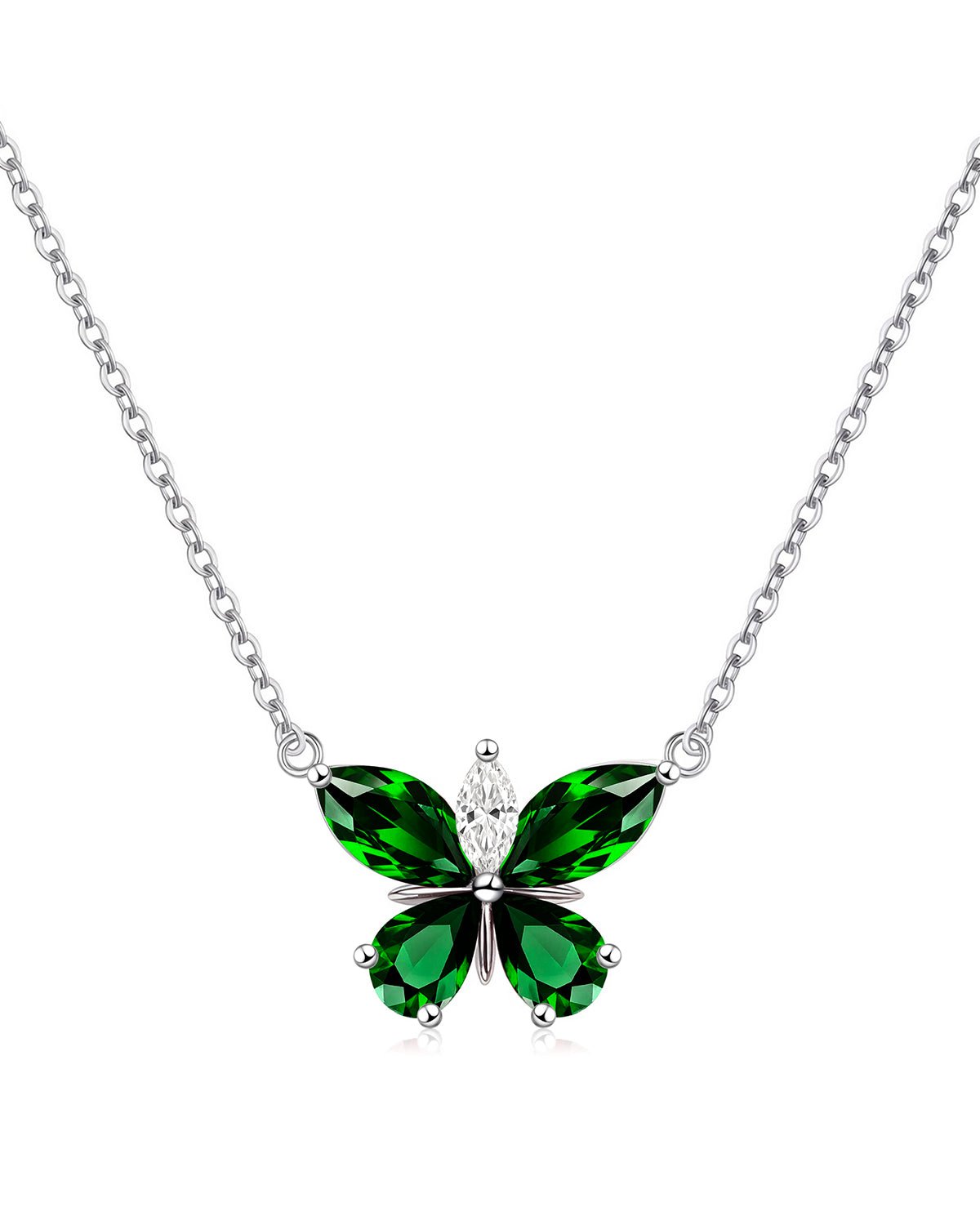silver butterfly necklace