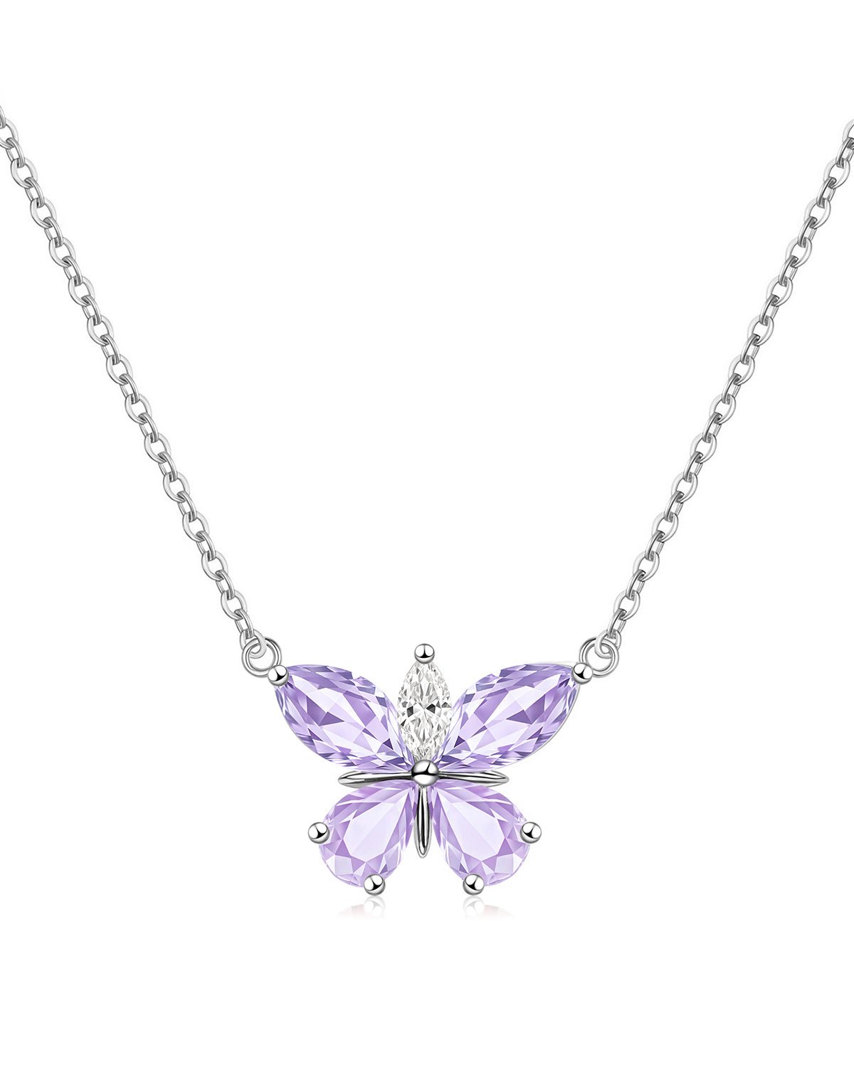 silver butterfly necklace