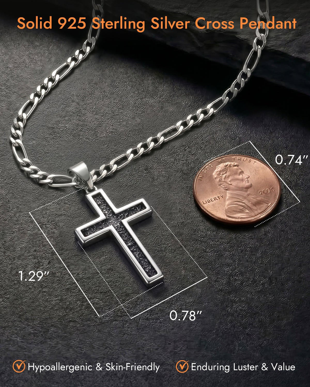 mens cross necklace