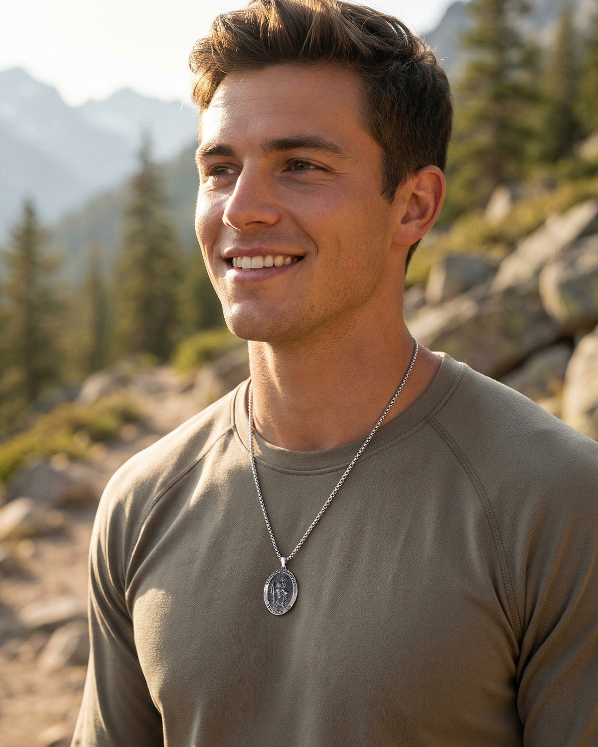 silver necklace for men