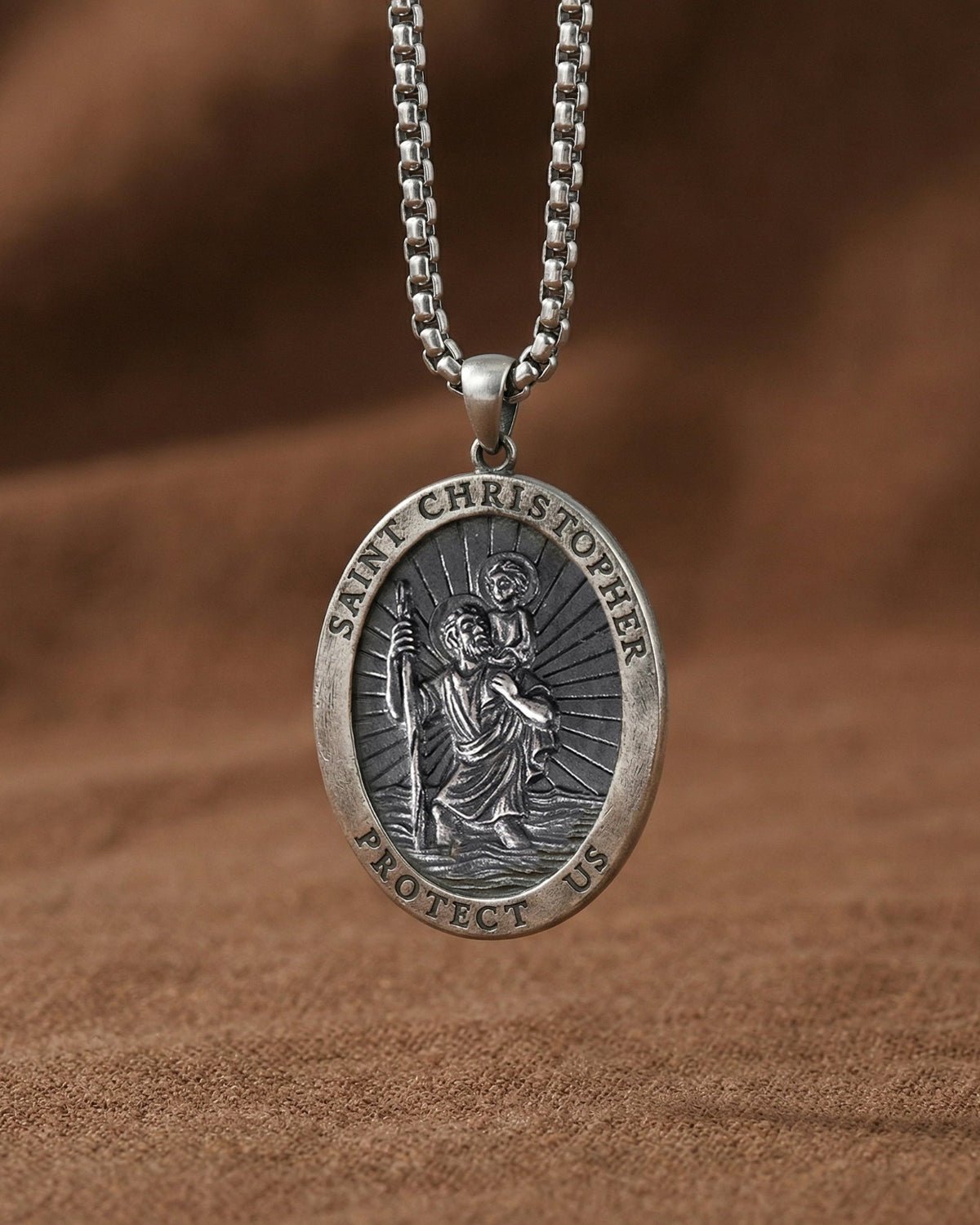 st christopher necklace