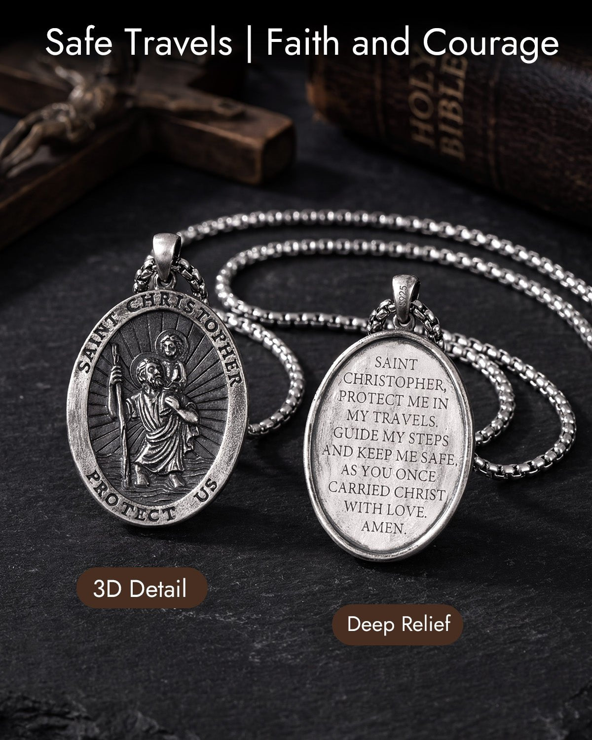 silver necklace for men