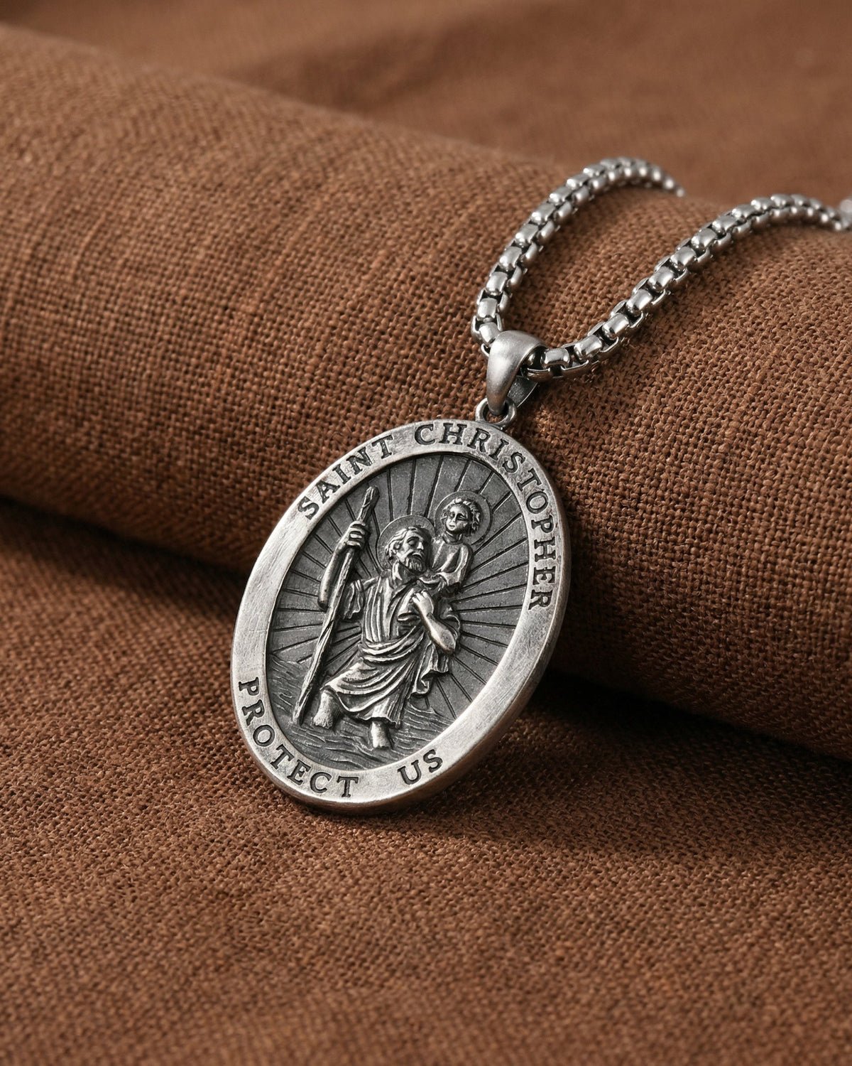 st christopher necklace