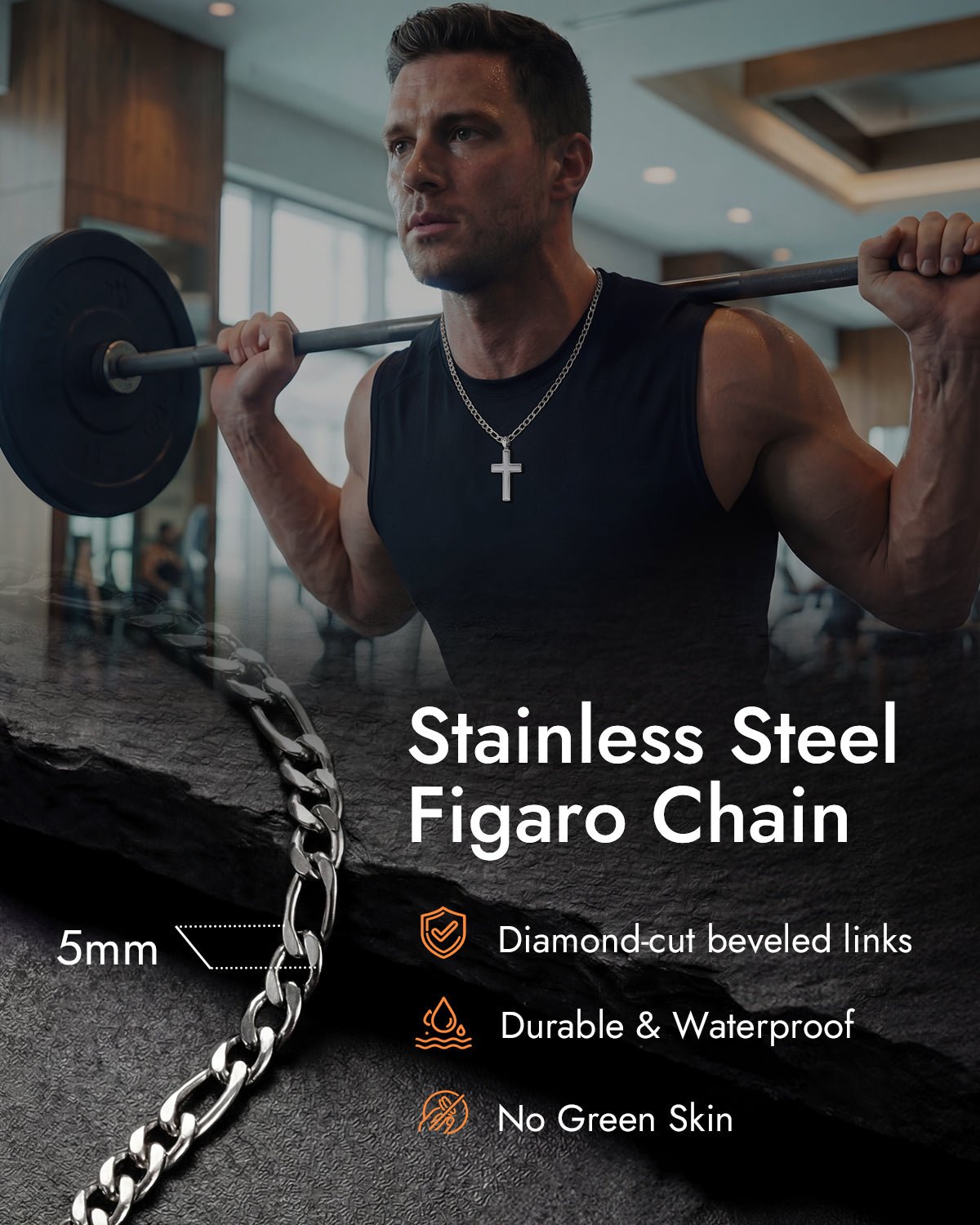 mens cross necklace​