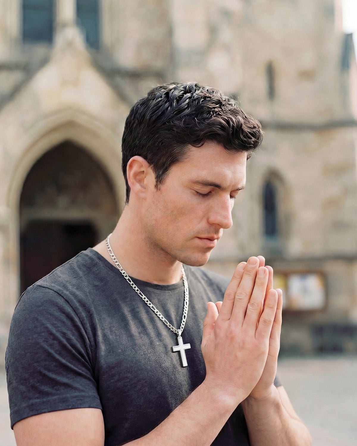mens cross necklace​