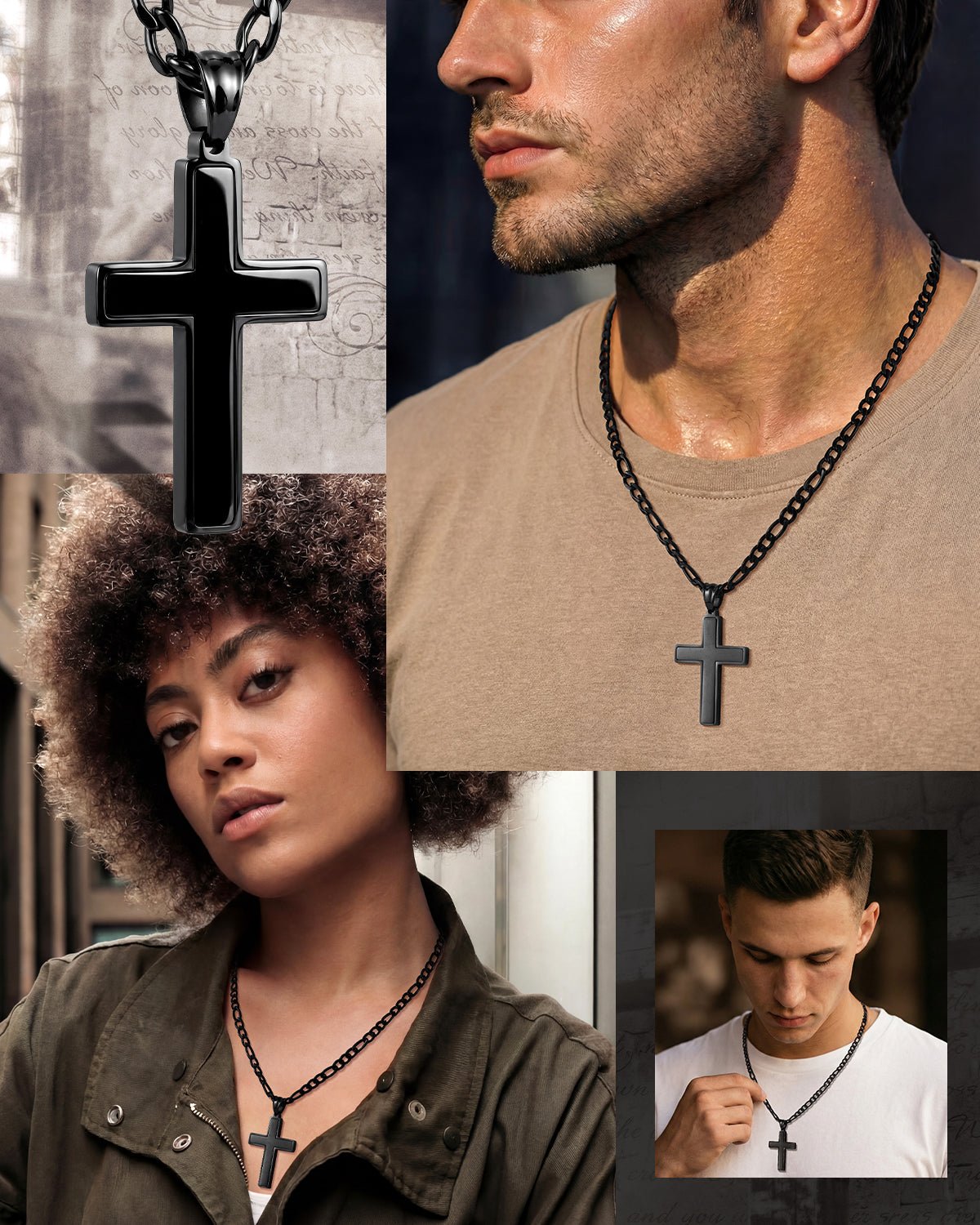 mens cross necklace