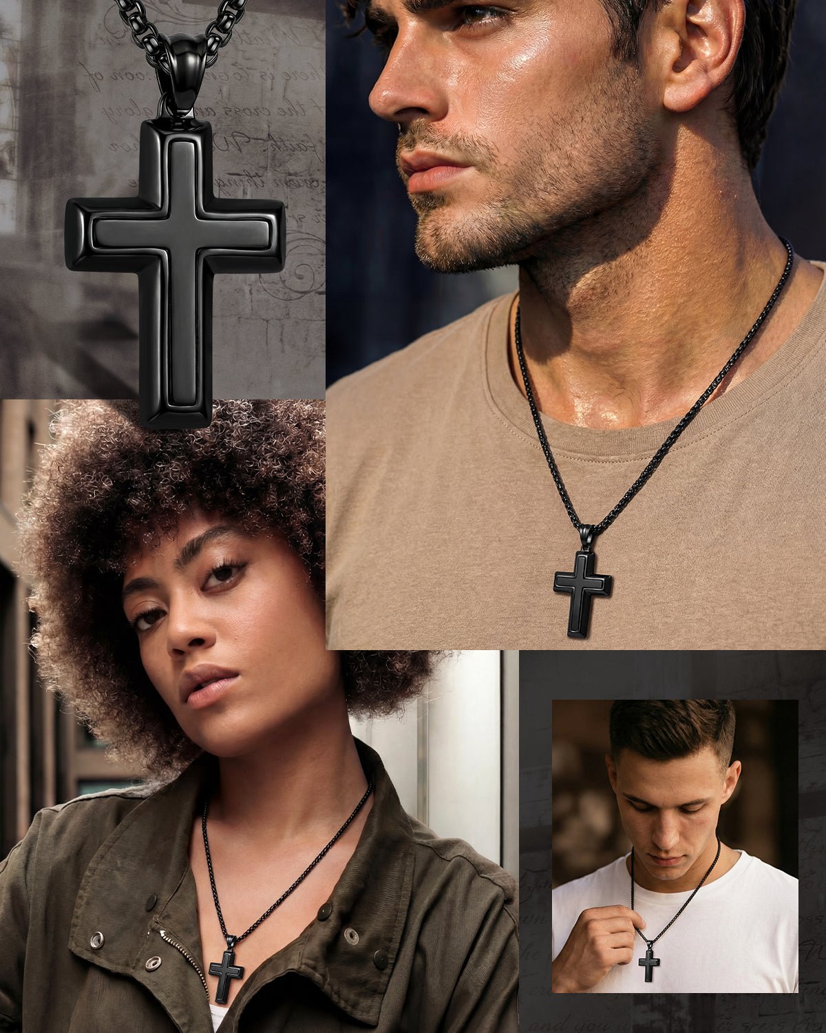 mens cross necklace