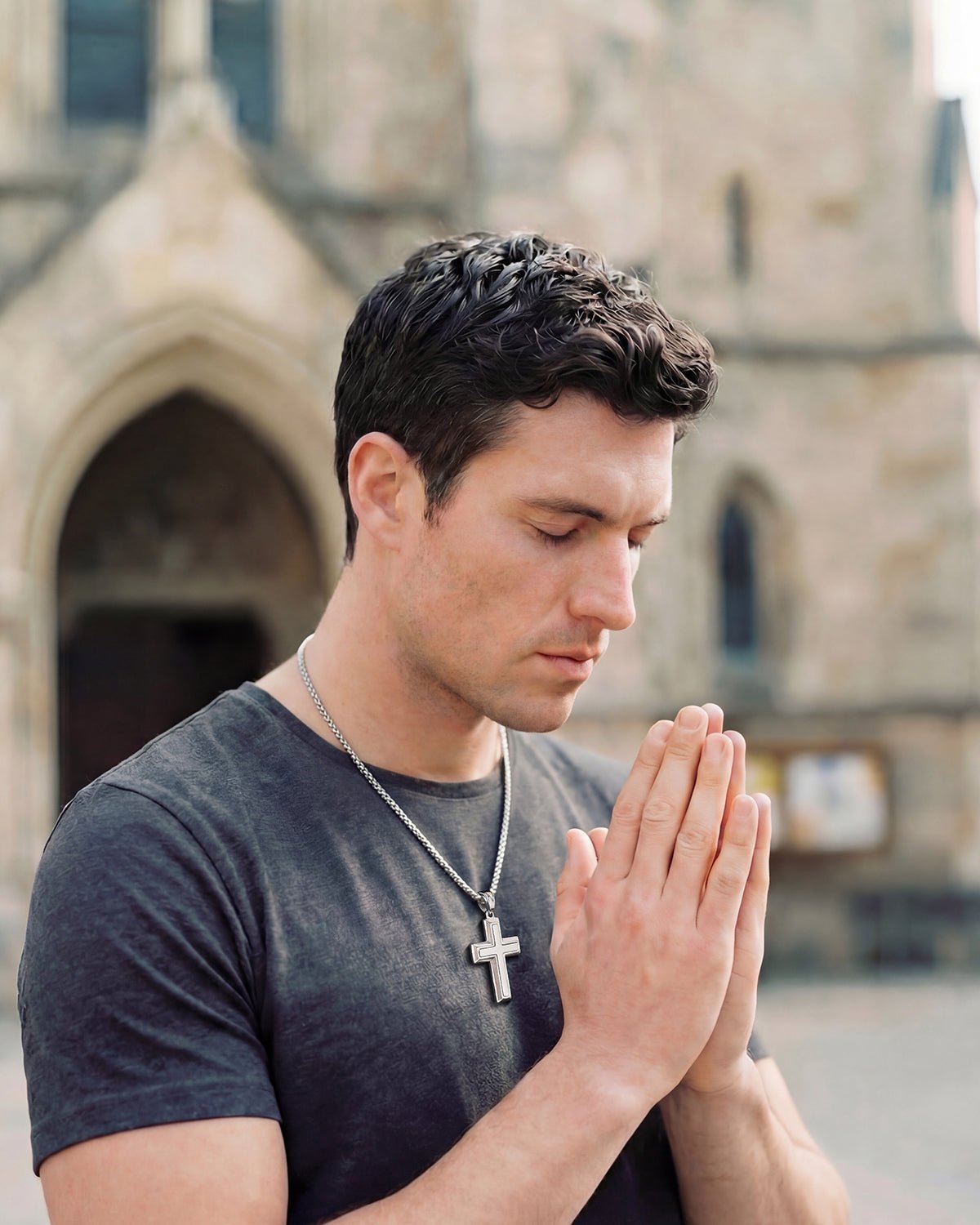 men's cross necklace