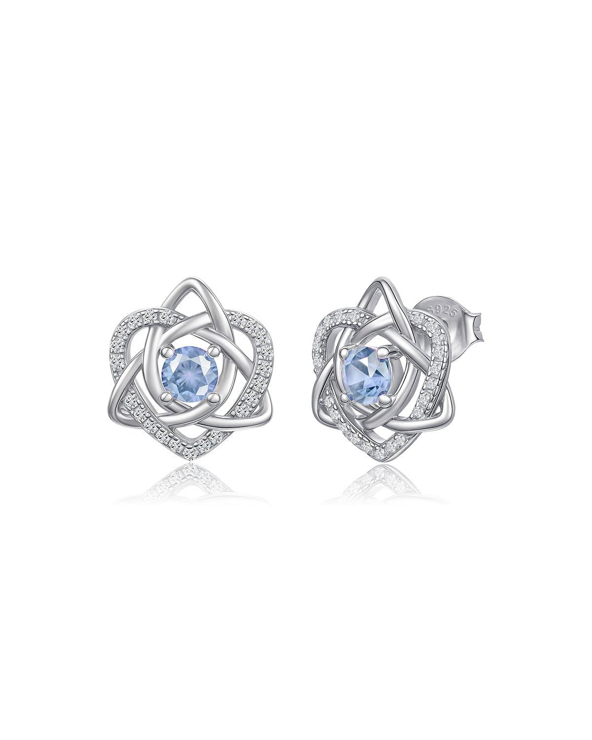 sterling silver birthstone earrings
