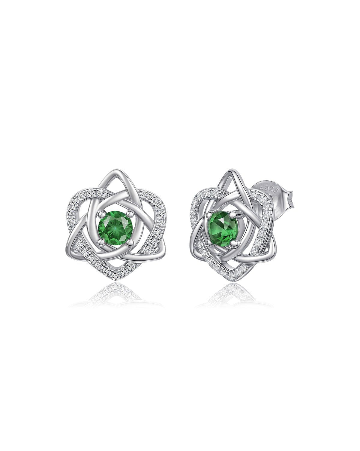 birthstone stud earrings sterling silver
