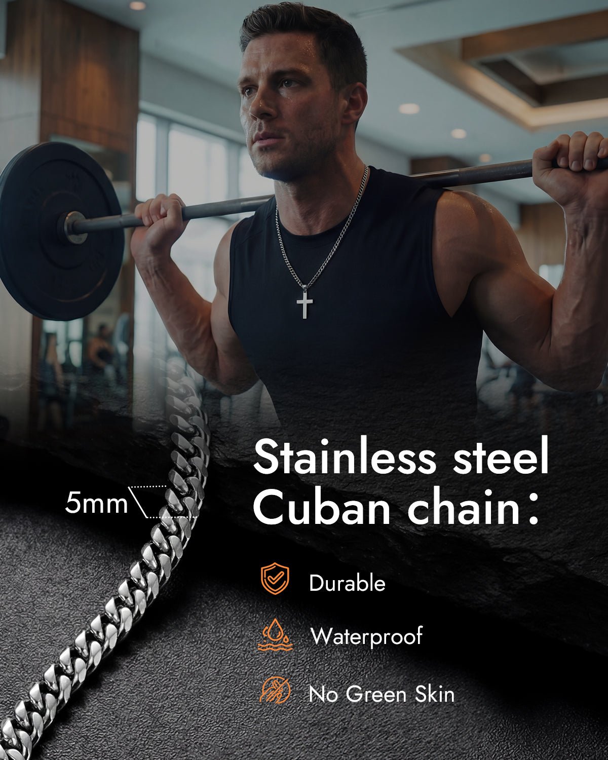 mens cross necklace​